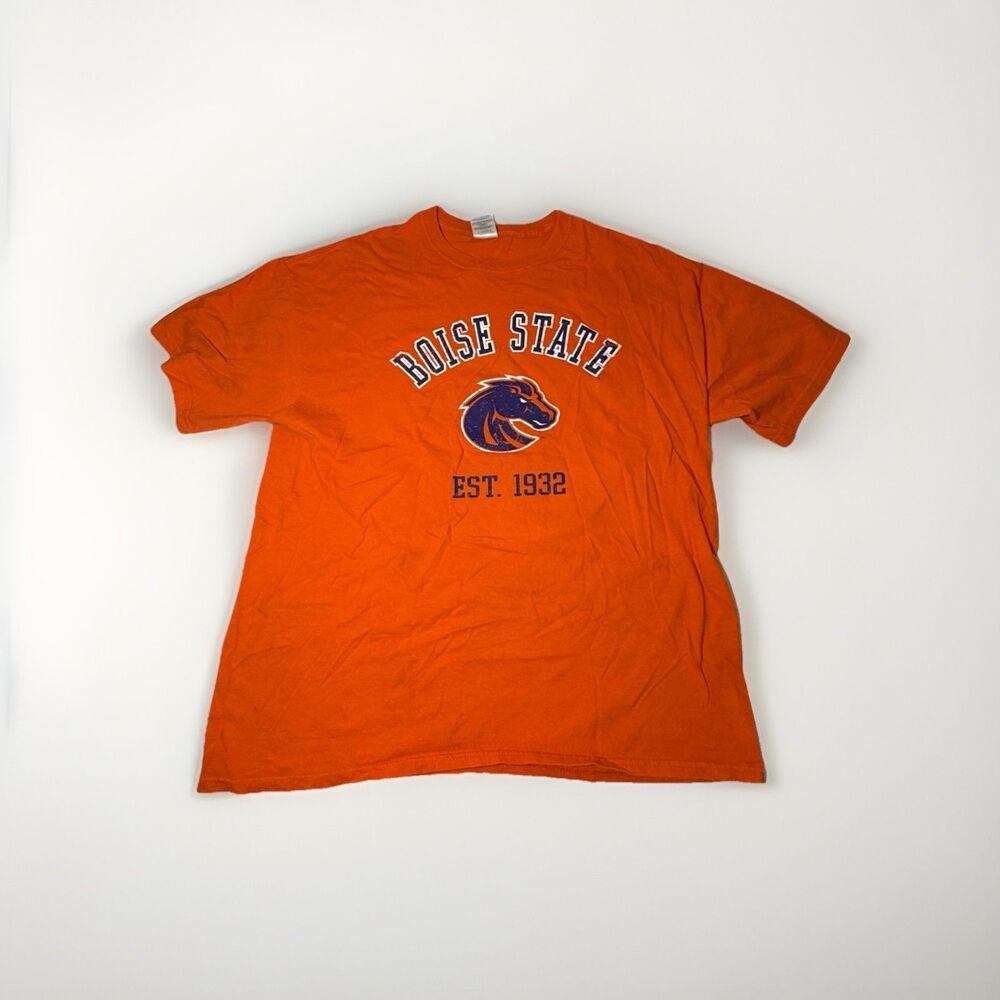 Boise State Broncos T-Shirt XL Orange Gildan Heavy Cotton NCAA College Tee